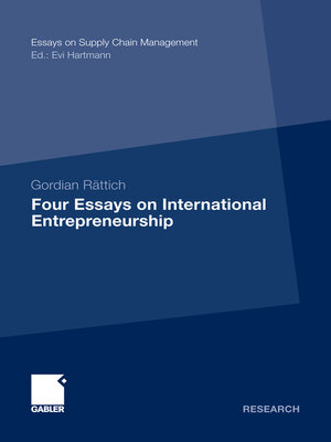 cover image of Four Essays on International Entrepreneurship